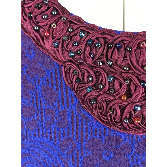 Free People Size M Blue Rock Princess Beaded Dress - Picture 3 of 7